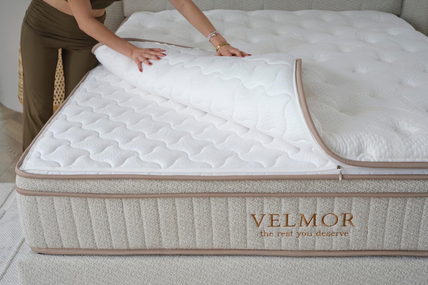 Elegant κρεβάτι JOYREST – με αποθήκη & στρώμα Velmor