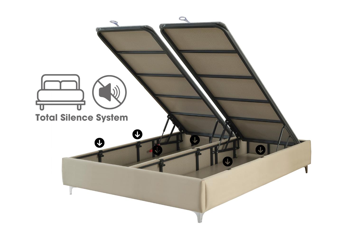 Βάση Κρεβατιού με Αποθηκευτικό Χώρο