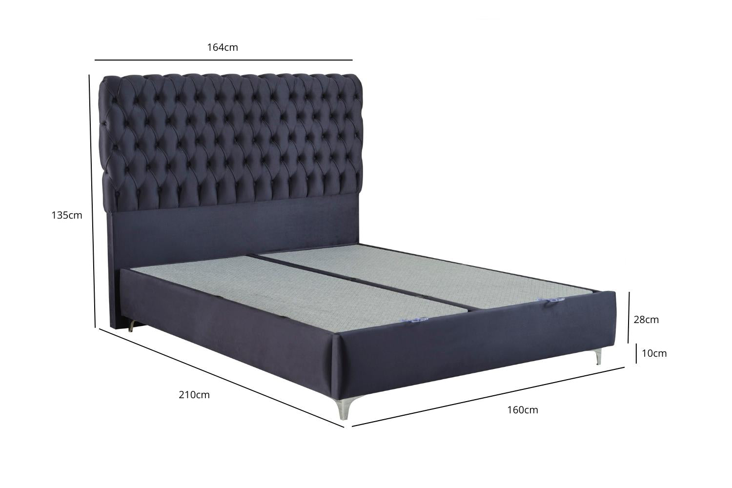 Κρεβάτι JOYREST Luxury με αποθηκευτικό χώρο – πλευρική όψη