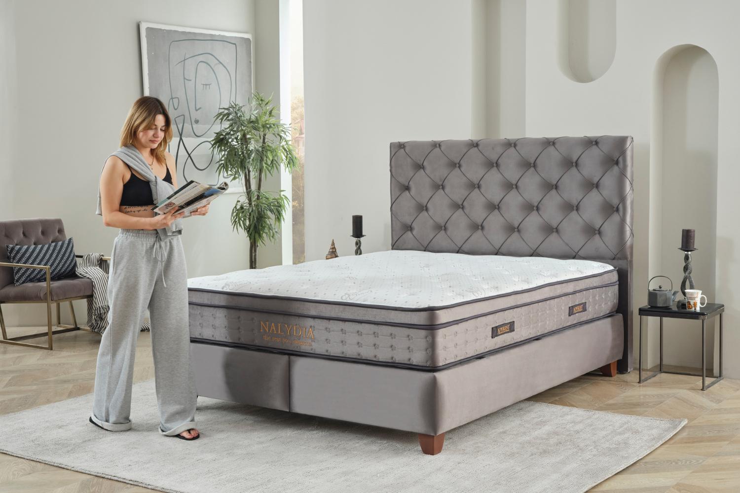 Κρεβάτι Riviera JOYREST με στρώμα Nalydia – στιβαρή και κομψή λύση