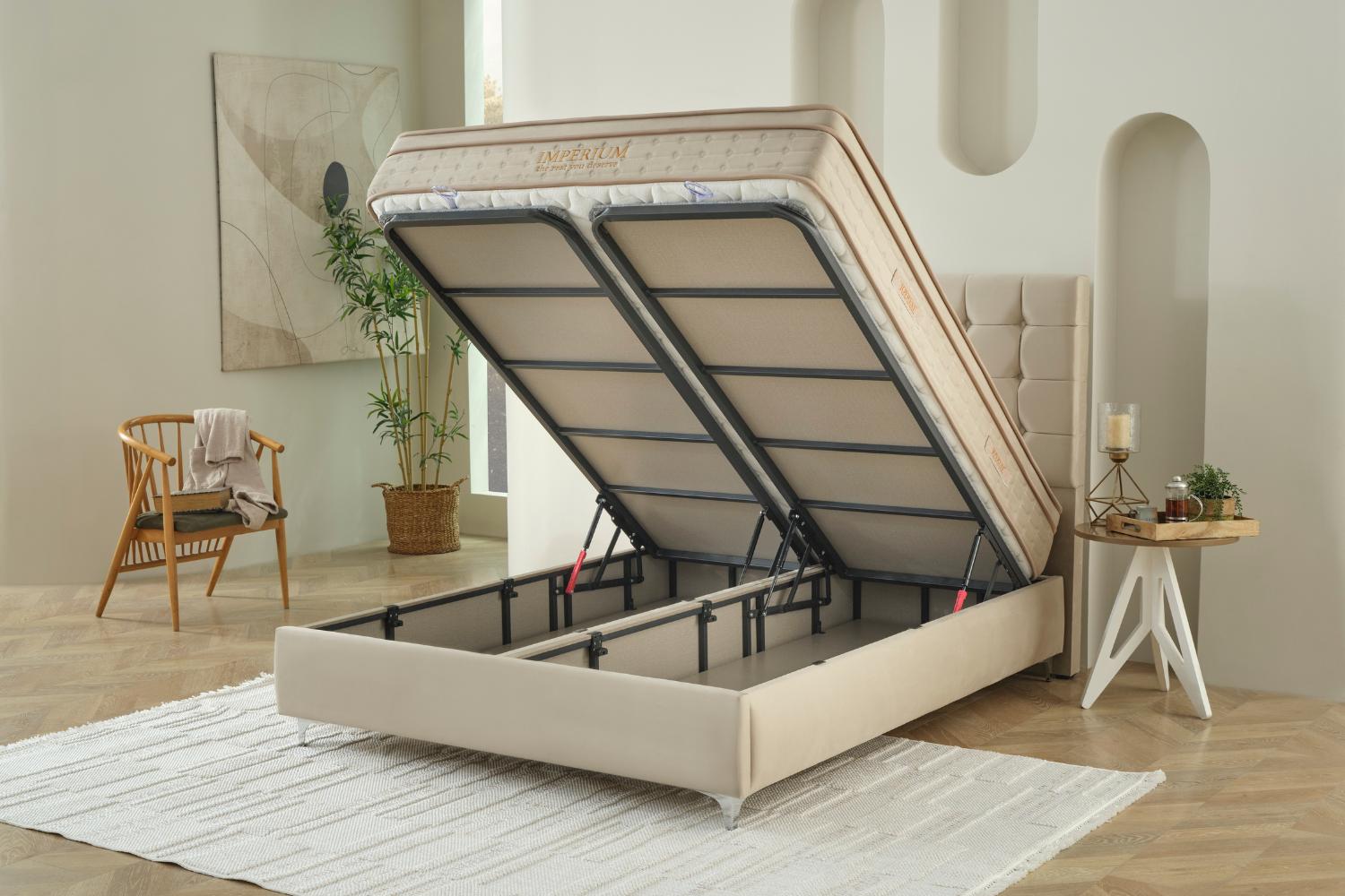 JOYREST Regency με στρώμα Imperium – premium σετ ύπνου με αποθήκη και ανώστρωμα