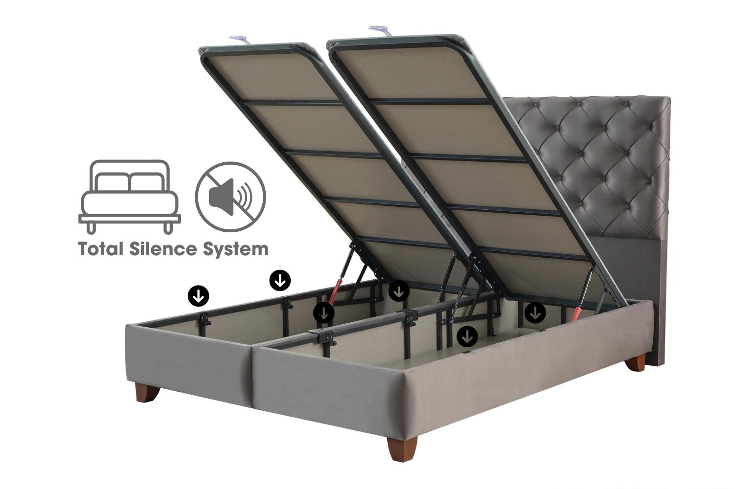 Κρεβάτι Riviera JOYREST με αποθηκευτικό χώρο και αθόρυβο σκελετό