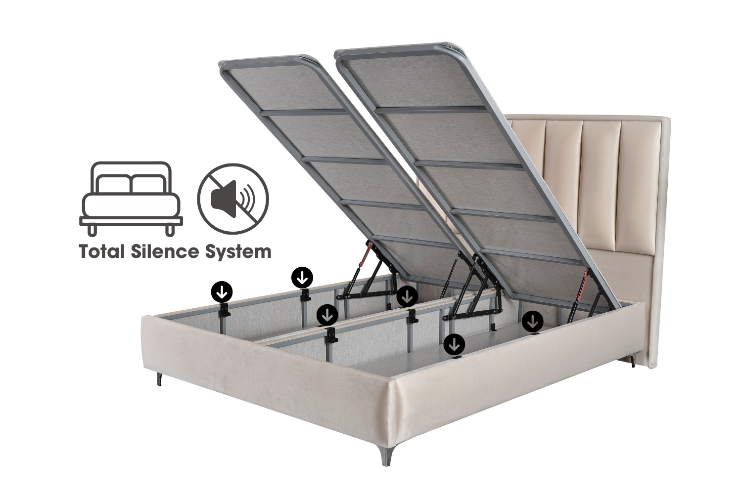 Κρεβάτι JOYREST με αποθηκευτικό χώρο premium κατασκευή