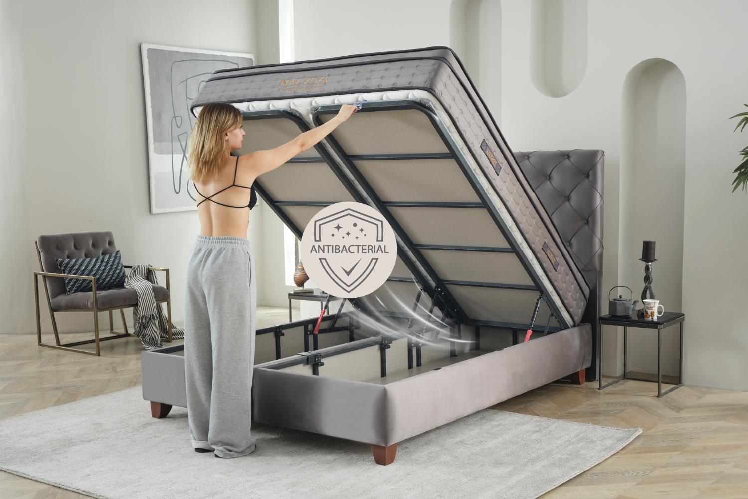 Κρεβάτι JOYREST Riviera με αποθηκευτικό χώρο & στρώμα Nalydia – κορυφαία επιλογή