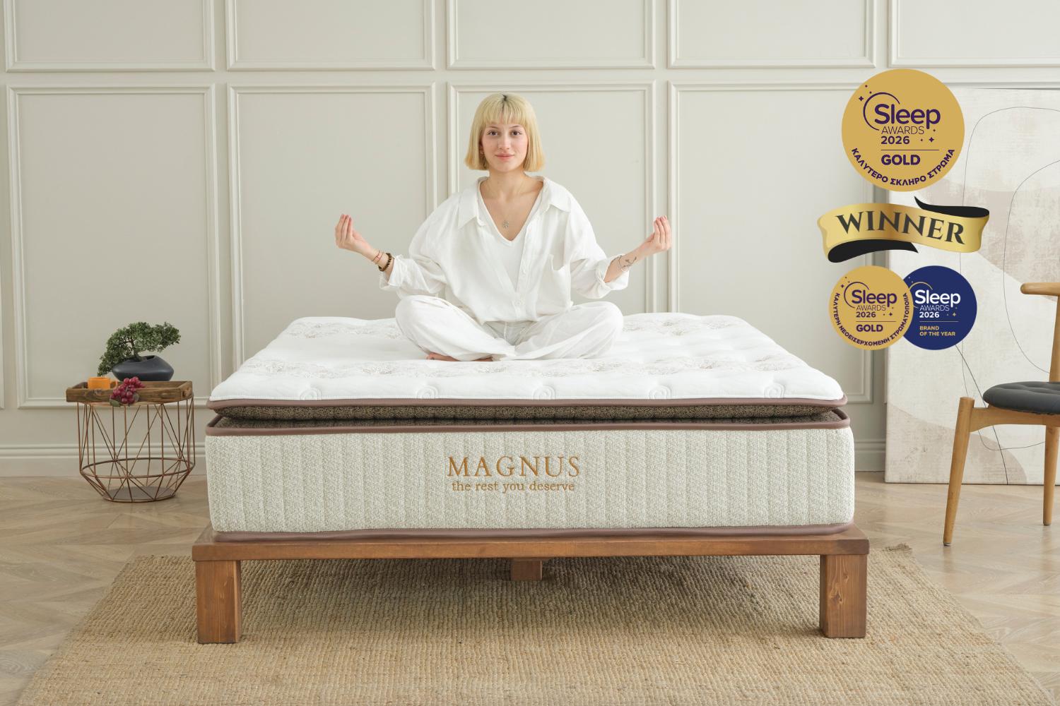 Στρώμα JOYREST Magnus – Χρυσό Βραβείο Sleep Awards 2026 για την κορυφαία στιβαρή στήριξη με ενσωματωμένο ανώστρωμα
